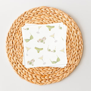 Serviette En Papier Bachelorette Fête des mariées Bikinis & Martinis