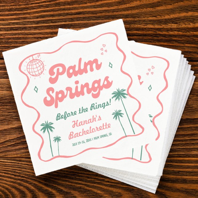 Serviette En Papier Bachelorette Palm Springs (Créateur téléchargé)