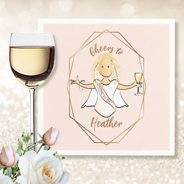 Serviette En Papier Bachelorette Party Funny Femme Cartoon papier amus (Créateur téléchargé)