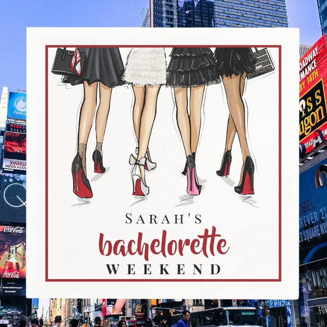 Serviette En Papier Bachelorette personnalisée New York City Weekend M (Créateur téléchargé)