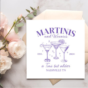 Serviette En Papier Bachelorette Retro Cocktails Martinis Et Weenies