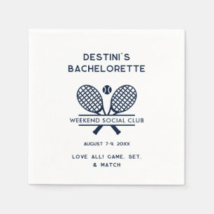 Serviette En Papier Bachelorette Week-end Tennis Club Party Custom