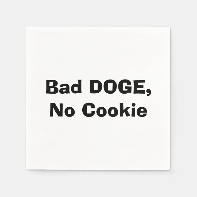 Serviette En Papier Bad DOGE, pas de biscuit (Devant)