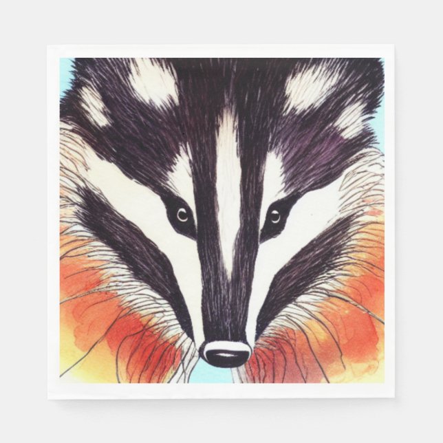 Serviette En Papier Badger (Devant)
