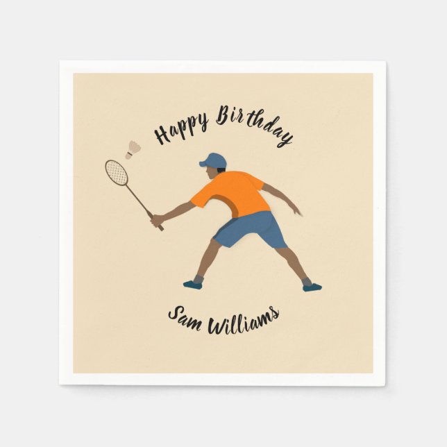 Serviette En Papier Badminton (Devant)