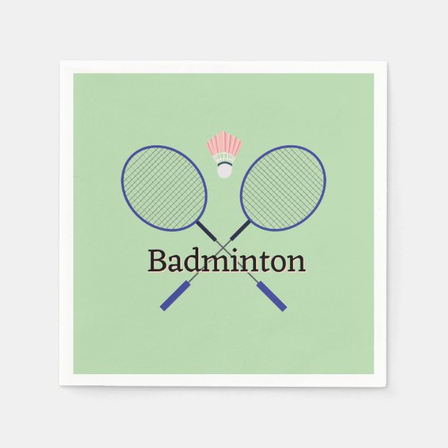 Serviette En Papier Badminton Design (Devant)