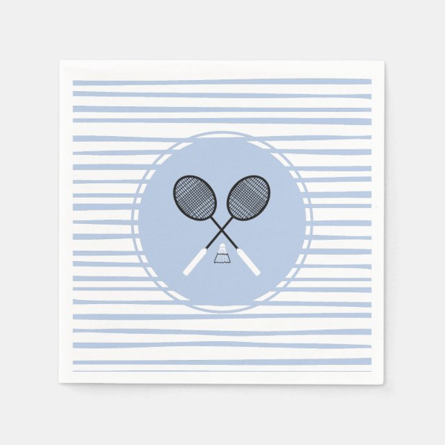 Serviette En Papier Badminton Rackets Crossed Birdie (Devant)