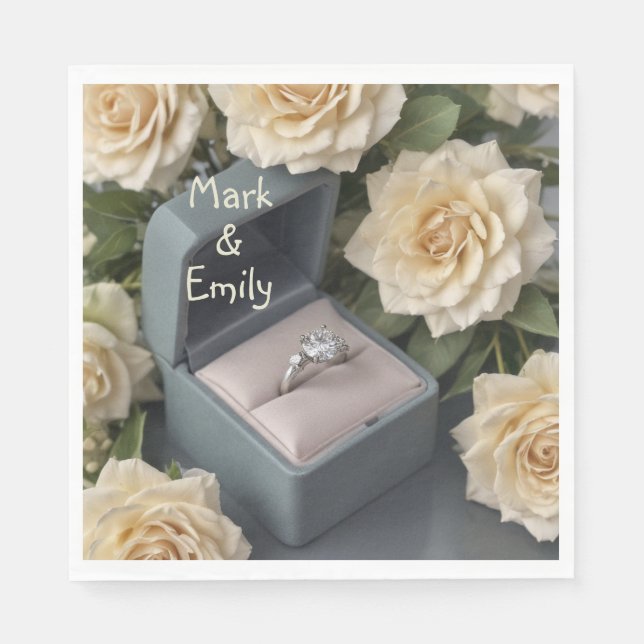 Serviette En Papier Bague de fiançailles (Devant)