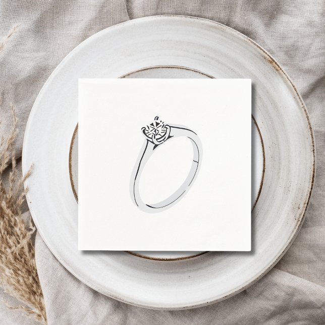 Serviette En Papier Bague de fiançailles en diamant (Créateur téléchargé)