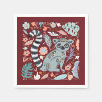 Bague Queue Lemur Cute Floral
