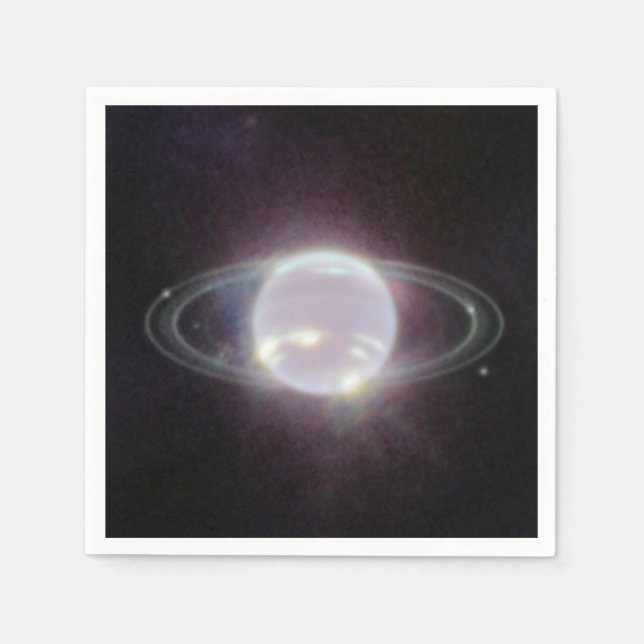 Serviette En Papier Bagues JWST de la planète Neptune (Devant)