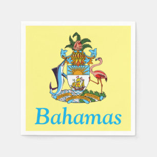 Serviette En Papier Bahamas avec armoiries (Paradis des Caraïbes)