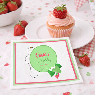 Serviette En Papier Baie Sucrée Anniversaire Personnalisé de la Premiè