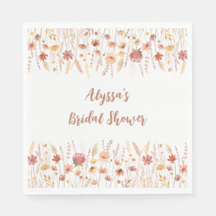 Serviette En Papier Baigneuse de mariage bohème Terracotta à fleurs sa