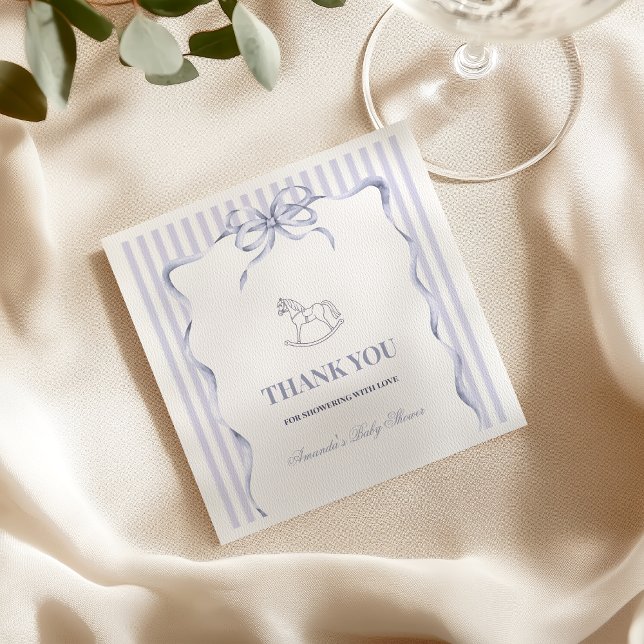 Serviette En Papier Baignoire à bascule Cheval bleu ondulé pour bébé G (Créateur téléchargé)