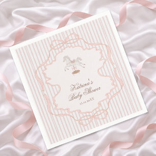 Serviette En Papier Baignoire à bascule Rose Fille Baby Shower