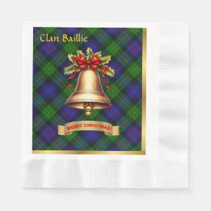 Serviette En Papier Baillie personnalisé Tartan Noël