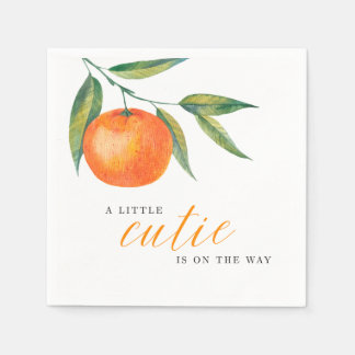 Serviette En Papier Bain de bébé Clementine Watercolor "Cutie"