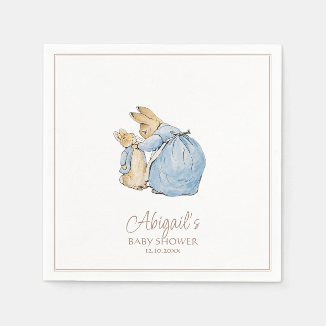 Serviette En Papier Bain de bébé lapin classique (Devant)