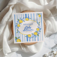 Bain de bébé rayé bleu méditerranéen