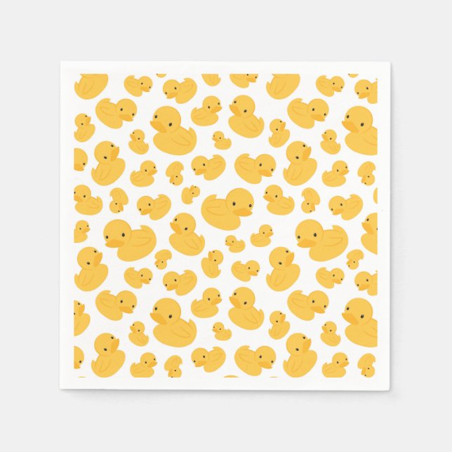 Serviette En Papier Bain de canard jaune Motif de la partie Napkin (Devant)
