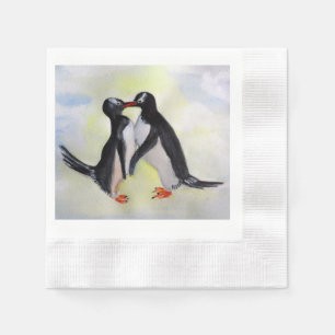 Serviette En Papier Baiser Penguins Cocktail Papier de Cocktail servie