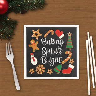 Serviette En Papier Baking Spirits Bright Gingerbread Noël Cookie