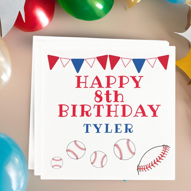 Serviette En Papier Bal Ball Boy Fête d'Anniversaire de baseball migno (Créateur téléchargé)