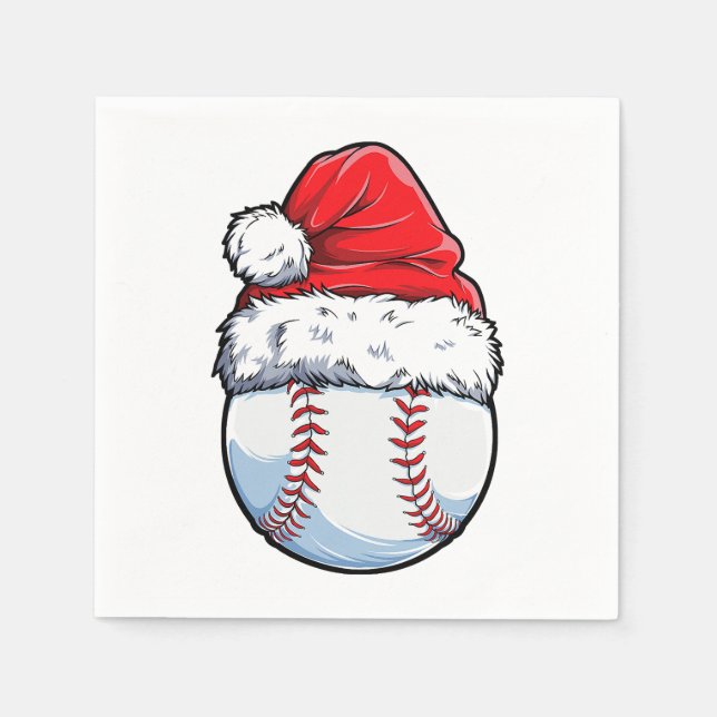 Serviette En Papier Bal de baseball de Noël Noël Noël Noël Noël Noël N (Devant)