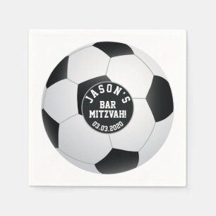 Serviette En Papier Bal de football personnalisé Mitzvah