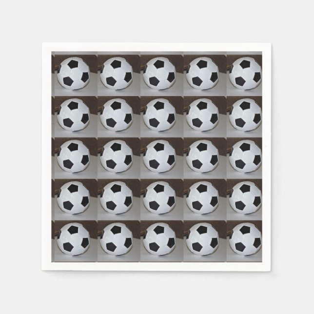 Serviette En Papier Bal de football photo (Devant)