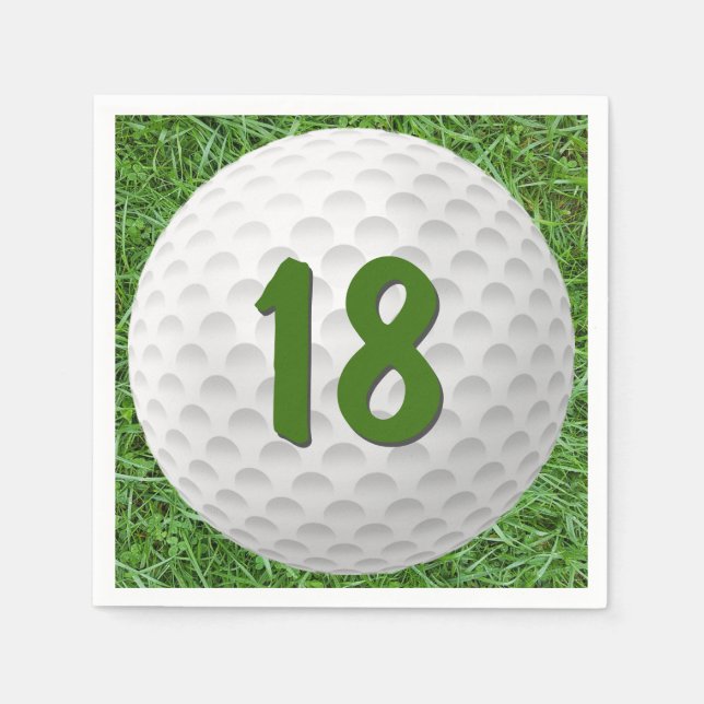 Serviette En Papier Bal de golf 18e anniversaire serviettes (Devant)