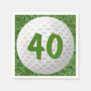 Serviette En Papier Bal de golf 40e Anniversaire serviettes