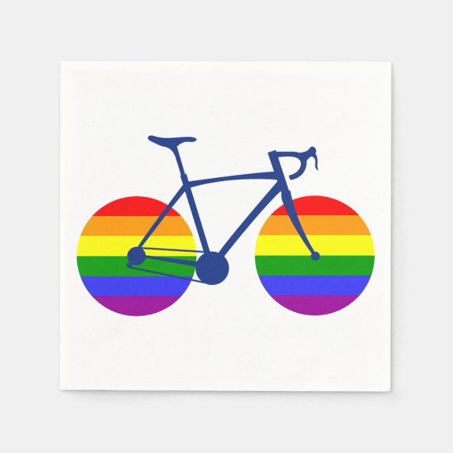 Serviette En Papier Balade En Vélo Pride (Devant)