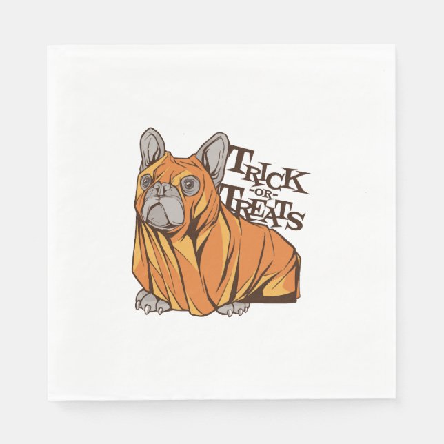 Serviette En Papier Balais d'Halloween (Devant)