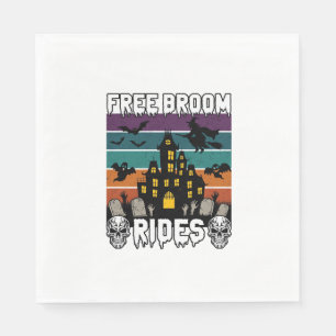 Serviette En Papier Balais Gratuits Halloween Maison Hantée Sorcière S