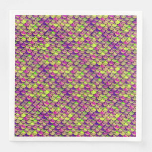 Serviette En Papier Balances violettes et vertes