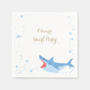 Serviette En Papier Balayage de la fête d'été de requin Anniversaire d