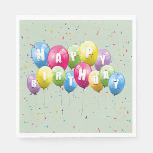 Serviette En Papier Balcons et Confetti