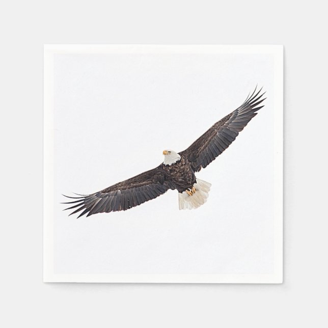 Serviette En Papier Bald Eagle en vol (Devant)
