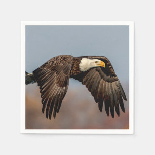 Serviette En Papier Bald Eagle en vol