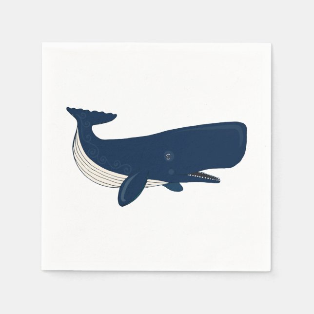 Serviette En Papier Baleine (Devant)