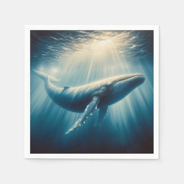 Serviette En Papier baleine côtière/marine (Devant)