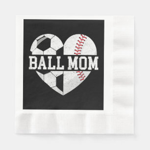 Serviette En Papier Ball Maman Chemise Coeur Funny Baseball Soccer Mam