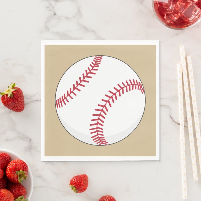 Serviette En Papier Balle de baseball (En situation)