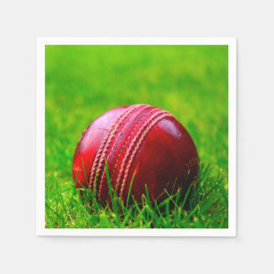 Serviette En Papier Balle de cricket Sport Personnalisez-le avec du te
