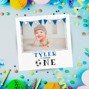 Serviette En Papier Balle de football 1er anniversaire Photo Anniversa