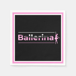 Serviette En Papier Ballerina - Ballet Dancer Arch Art minimaliste