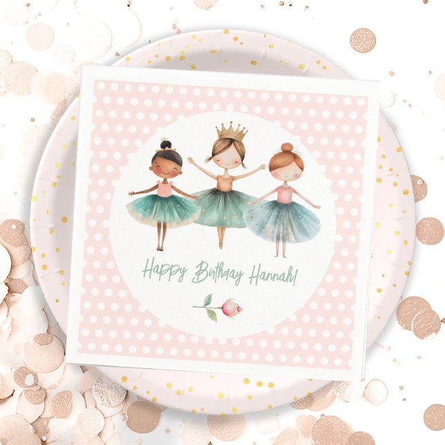 Serviette En Papier Ballerina Ballet fille d'anniversaire (Créateur téléchargé)