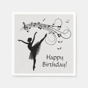 Serviette En Papier Ballerina Danse avec Musique